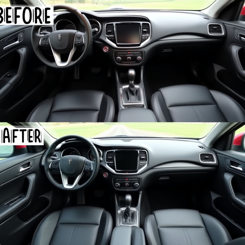 Před a po čištění interiéru